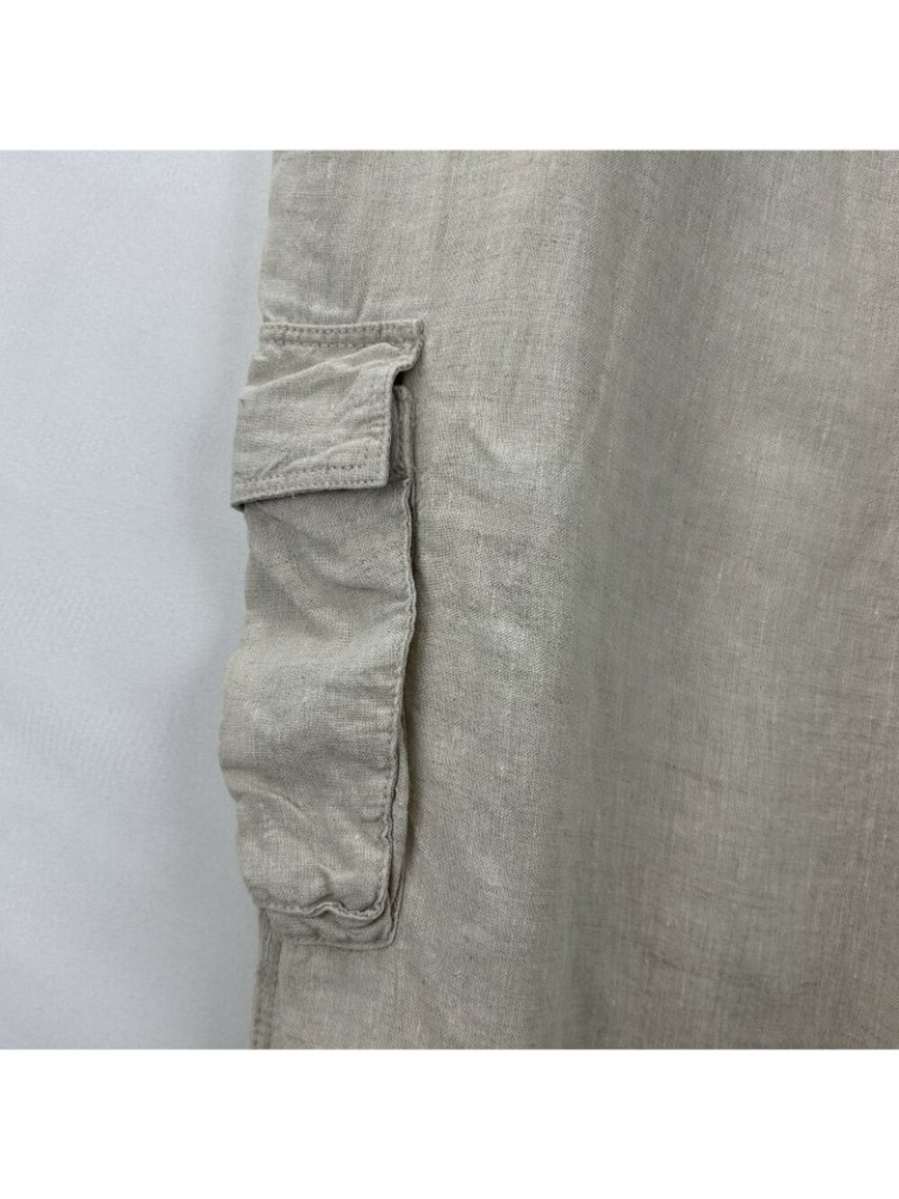 Tommy Bahama Pants Loose Cargo Beach Men’s XL 100% Linen Lounge Y2K Baggy Beige - Picture 13 of 14